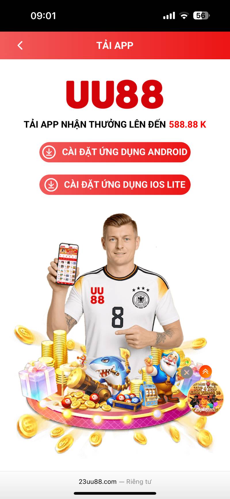 Tải ứng dụng UU88 trực tiếp về điện thoại trong vài thao tác đơn giản